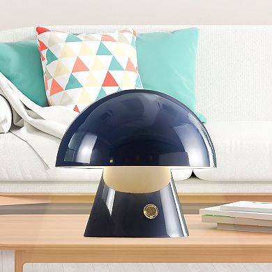 Porcini Contemporary Bohemian Rechargeablecordless Iron Integrated Led Mushroom Table Lamp