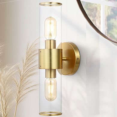 Quinn Mid Century Modern Iron/Acrylic LED Sconce