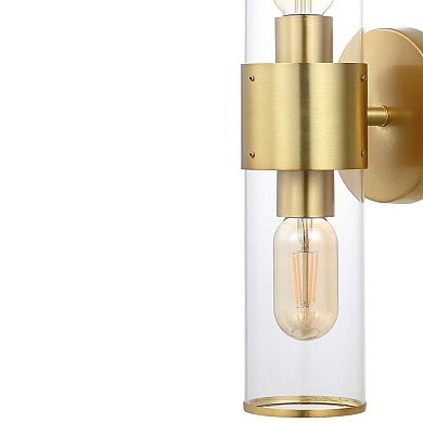 Quinn Mid Century Modern Iron/Acrylic LED Sconce