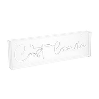Cest La Vie Contemporary Glam Acrylic Box USB Operated LED Neon Light