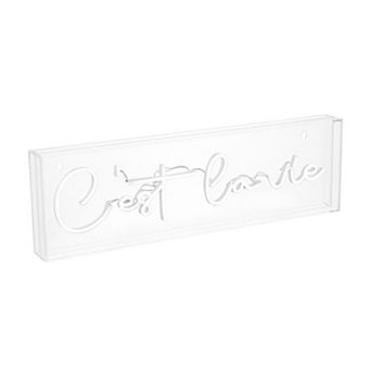 Cest La Vie Contemporary Glam Acrylic Box USB Operated LED Neon Light