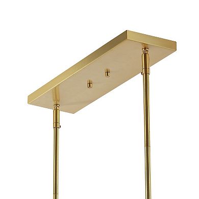 Luca Parisian Modern Glam Iron Globe Linear LED Pendant