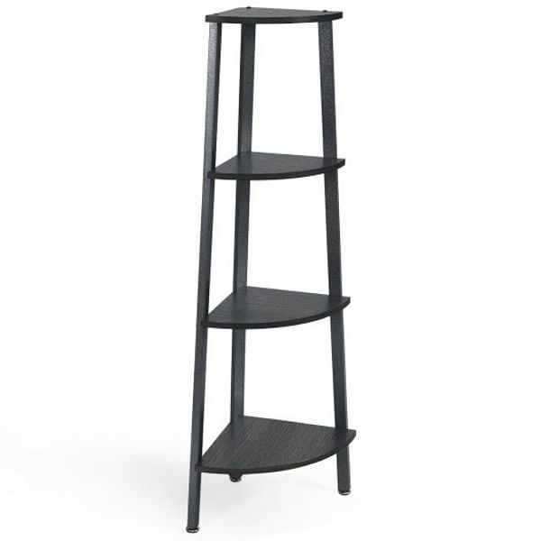 4tier Corner Shelf Metal Storage Rack Domestic Bookcase