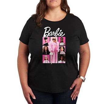 Plus Barbie® Pink Grid Graphic Tee