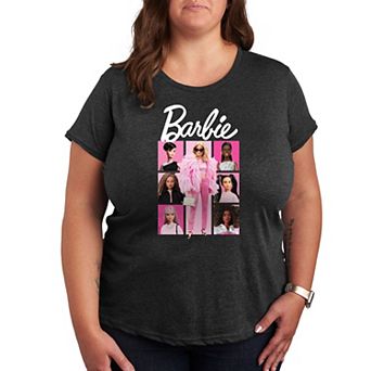 Plus Barbie® Pink Grid Graphic Tee