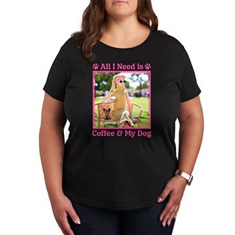 Plus Barbie® All I Need Is Coffee & My Dog Graphic Tee