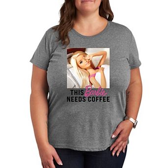 Plus Barbie® Needs Coffee Graphic Tee