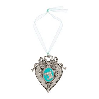 1928 Animal Enamel Heart Ornament with Ribbon