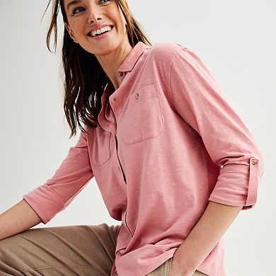 Women's Sonoma Goods For Life® Button Down Knit Top