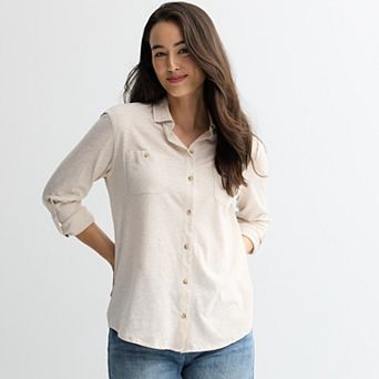 Women's Sonoma Goods For Life® Button Down Knit Top