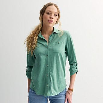 Women's Sonoma Goods For Life® Button Down Knit Top