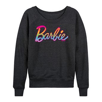 Women's Barbie® Pride Rainbow Fill French Terry Long Sleeve Tee