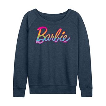 Women's Barbie® Pride Rainbow Fill French Terry Long Sleeve Tee