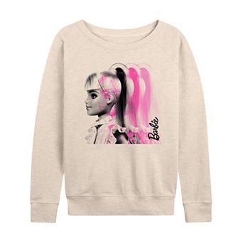 Women's Barbie® Pink Profile French Terry Long Sleeve Tee