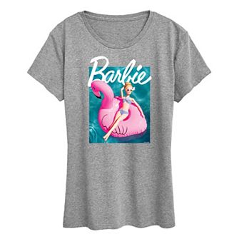 Women's Barbie® Pool Flamingo Graphic Tee