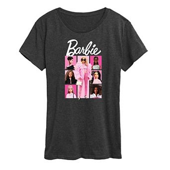 Women's Barbie® Pink Grid Graphic Tee