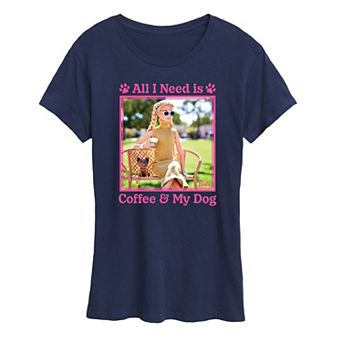 Women's Barbie® All I Need Is Coffee & My Dog Graphic Tee