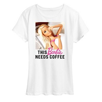 Women's Barbie® Needs Coffee Graphic Tee