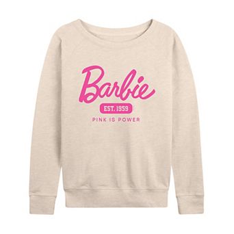 Women's Barbie® Pink Is Power French Terry Long Sleeve Tee