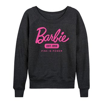 Women's Barbie® Pink Is Power French Terry Long Sleeve Tee