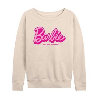 Women's Barbie® Doll Sold Separately French Terry Long Sleeve Tee