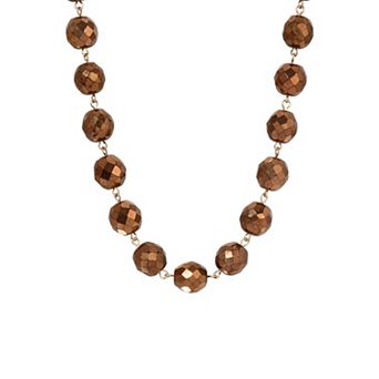 1928 Faceted Glass Bead Necklace