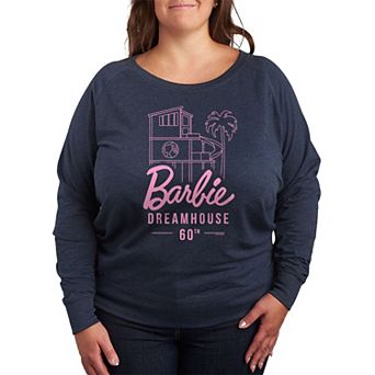 Plus Size Barbie® Dreamhouse 60th French Terry Long Sleeve Tee