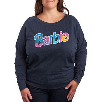 Plus Size Barbie® Dollhouse Logo French Terry Long Sleeve Tee