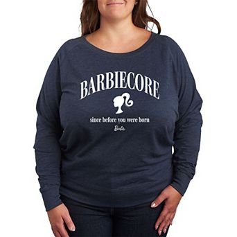 Plus Size Barbie® Since Before You Were Born French Terry Long Sleeve Tee