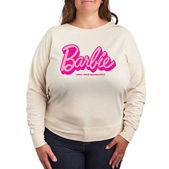 Plus Size Barbie® Doll Sold Separately French Terry Long Sleeve Tee