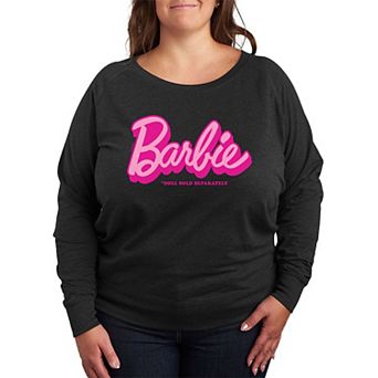 Plus Size Barbie® Doll Sold Separately French Terry Long Sleeve Tee