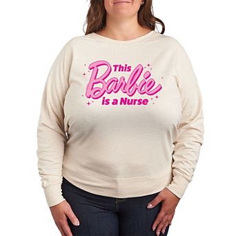 Plus Size Barbie® This Barbie Is A Nurse French Terry Long Sleeve Tee