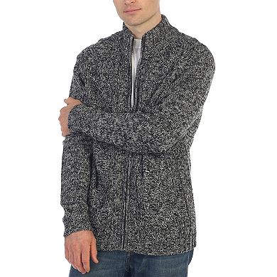 Gioberti Men's Heavy Weight Cardigan Twisted Knit Regular Fit Full-zipper Sweater