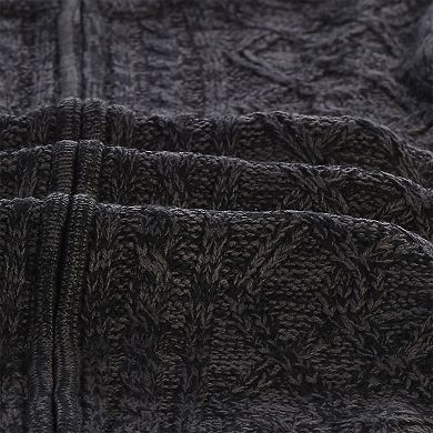 Gioberti Men's Heavy Weight Cardigan Twisted Knit Regular Fit Full-zipper Sweater