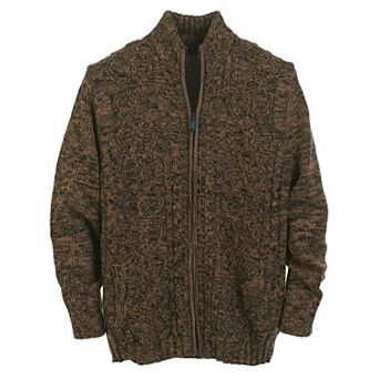 Gioberti Men's Heavy Weight Cardigan Twisted Knit Regular Fit Full-zipper Sweater