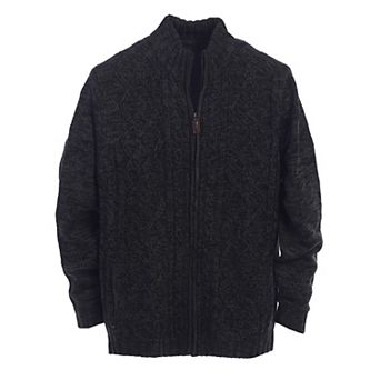 Gioberti Men's Heavy Weight Cardigan Twisted Knit Regular Fit Full-zipper Sweater