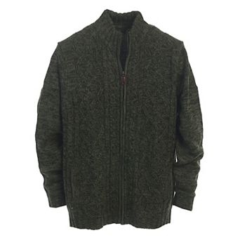 Gioberti Men's Heavy Weight Cardigan Twisted Knit Regular Fit Full-zipper Sweater
