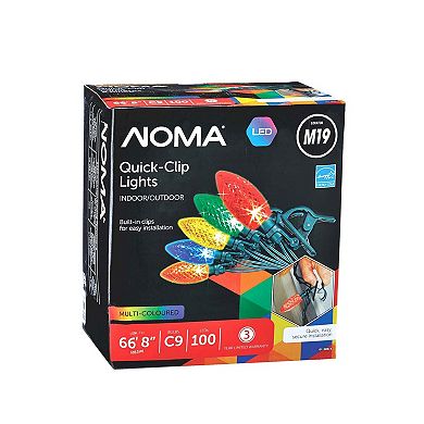 Noma Quick Clip 100 Led C9 Lights For Indoor & Outdoor Use, Multicolor (2 Pack)