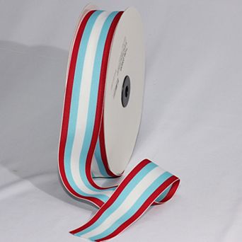 Striped Woven Grosgrain Craft Ribbon 1.5" X 55 Yards