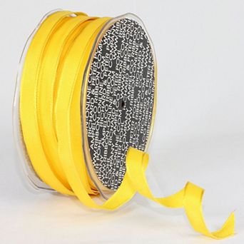 Bright Yellow Solid Wired Ribbon 0.25" X 108 Yards