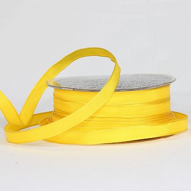 Bright Yellow Solid Wired Ribbon 0.25" X 108 Yards