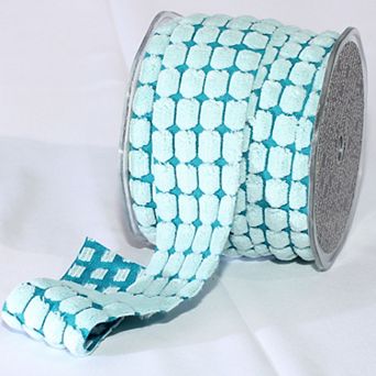 Blocks Motif Woven Edge Craft Ribbon 1.5" X 20 Yards