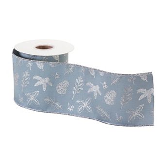 Holiday Theme Wired Polyester Ribbon