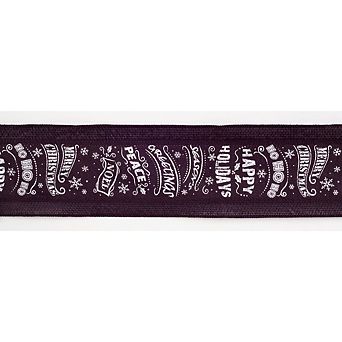 Black And White Christmas Sentiment Ribbon (set Of 3)