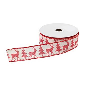 Wired Polyester Holiday Ribbon (Set Of 2)