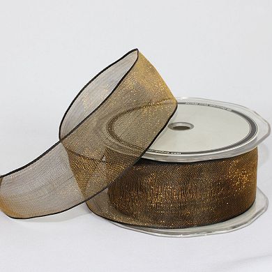 Crystal Organdy Saphir Blue Wired Craft Ribbon 1.5" X 27 Yards