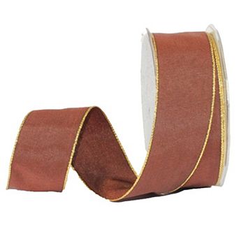 Gold Solid Wired Craft Ribbon 1.5" X 27 Yards