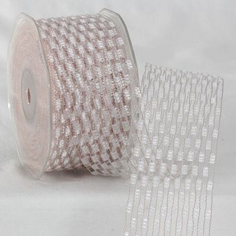 Crinkled Solid Pink Wired Craft Ribbon 6" X 27 Yards