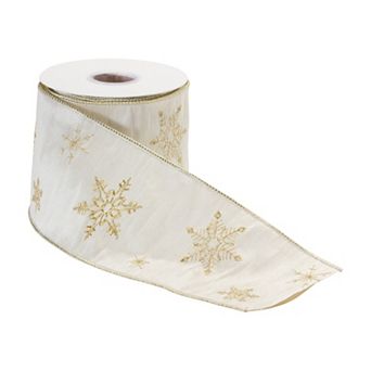 Christmas Wired Polyester Ribbon (set Of 2)