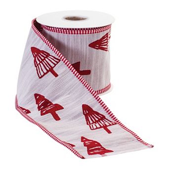 Wired Polyester Christmas Holiday Ribbon